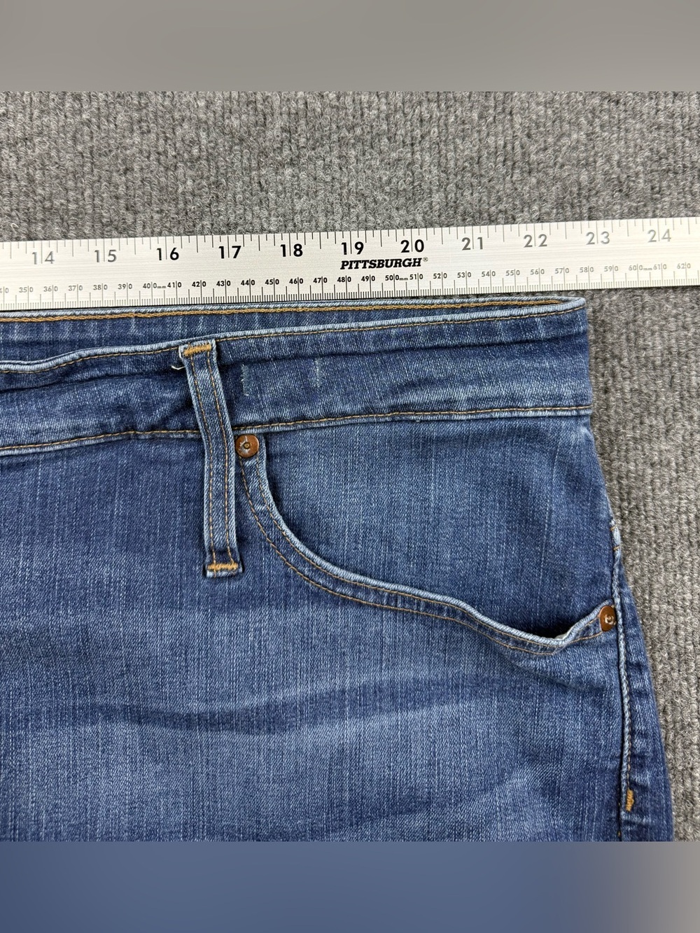 Madewell Curvy High Rise Slim Skinny Jeans in Washed Blue, Size 37 - Picture 7 of 12